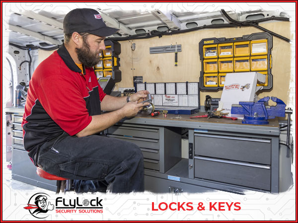 FlyLock Commercial Locksmith Prepares Locks and Keys For a Door Hardware Installation