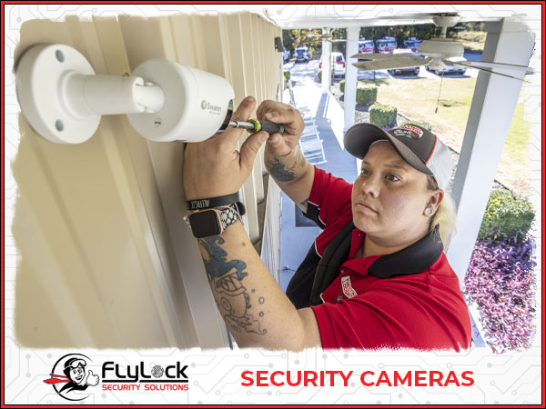 FlyLock Security Specialist Performs a Security Camera Installation